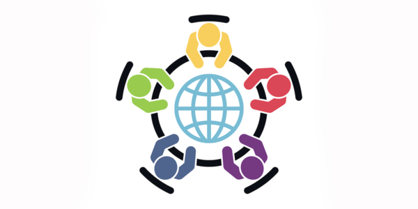 Global agreement needed people sitting around a round table illustration