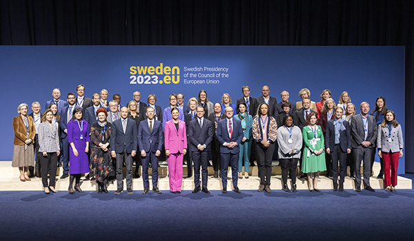 Group photo of participants at EU high-level meeting on AMR under Sweden's EU presidency.