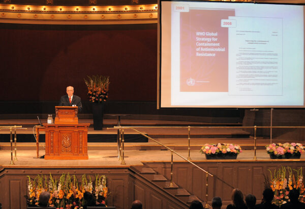 Otto Cars presenting at the 2010 meeting in Uppsala. 200 participants.