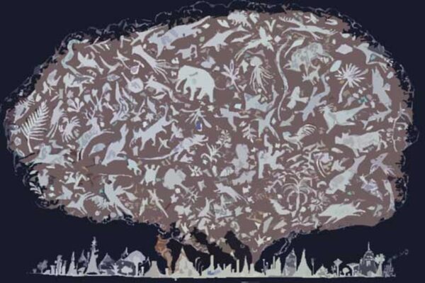 'Universe and Civilization'. Media: Postcard Paper. Artist: Panya Chayakam. Year: 2005
